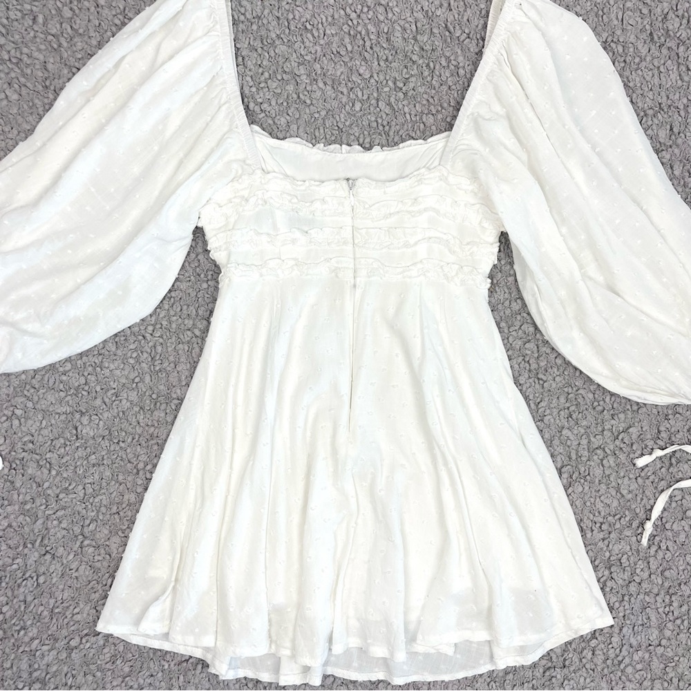 Hello Molly On the Horizon White Ruffle Mini Dress - Picture 12 of 13
